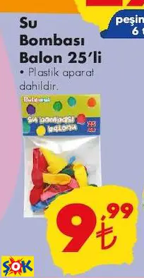 SU BOMBASI BALON 25’Lİ SU BOMBASI BALON 25’Lİ